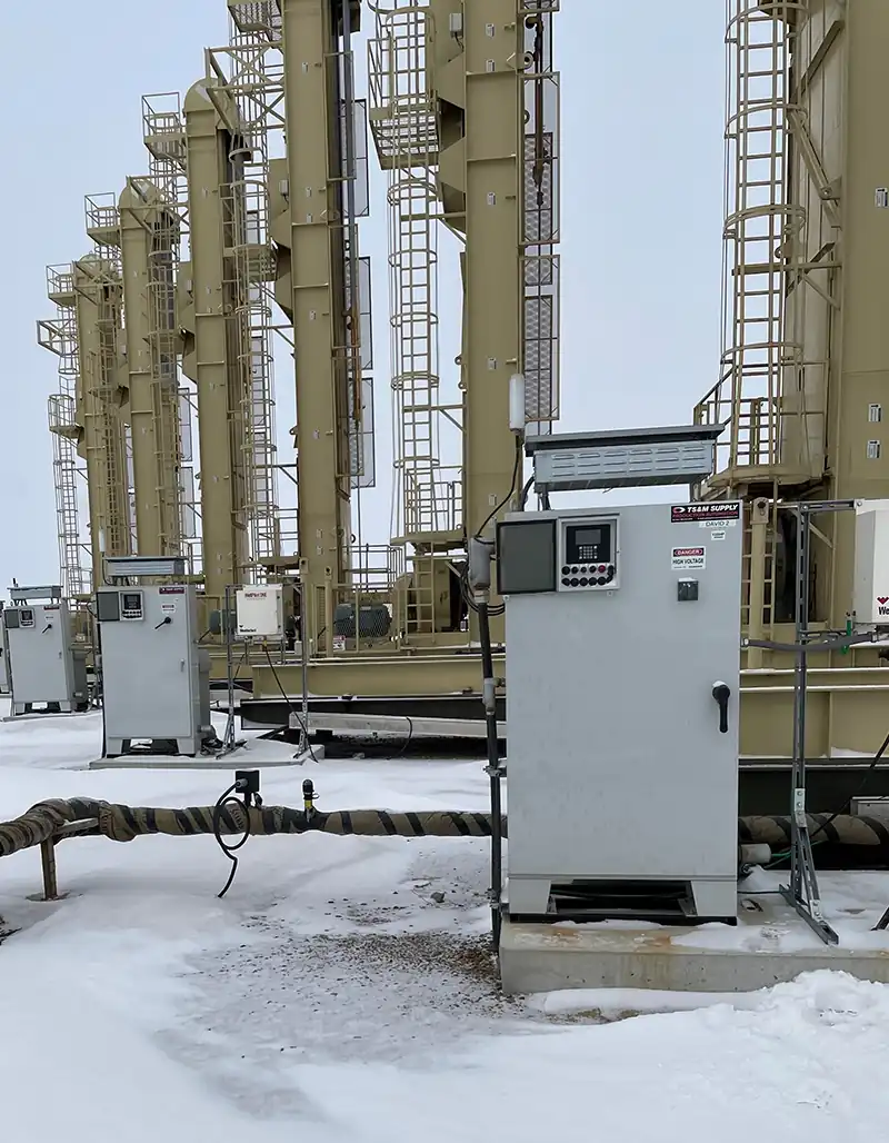 TS&M VFDs installed on RotoFlex pumping units